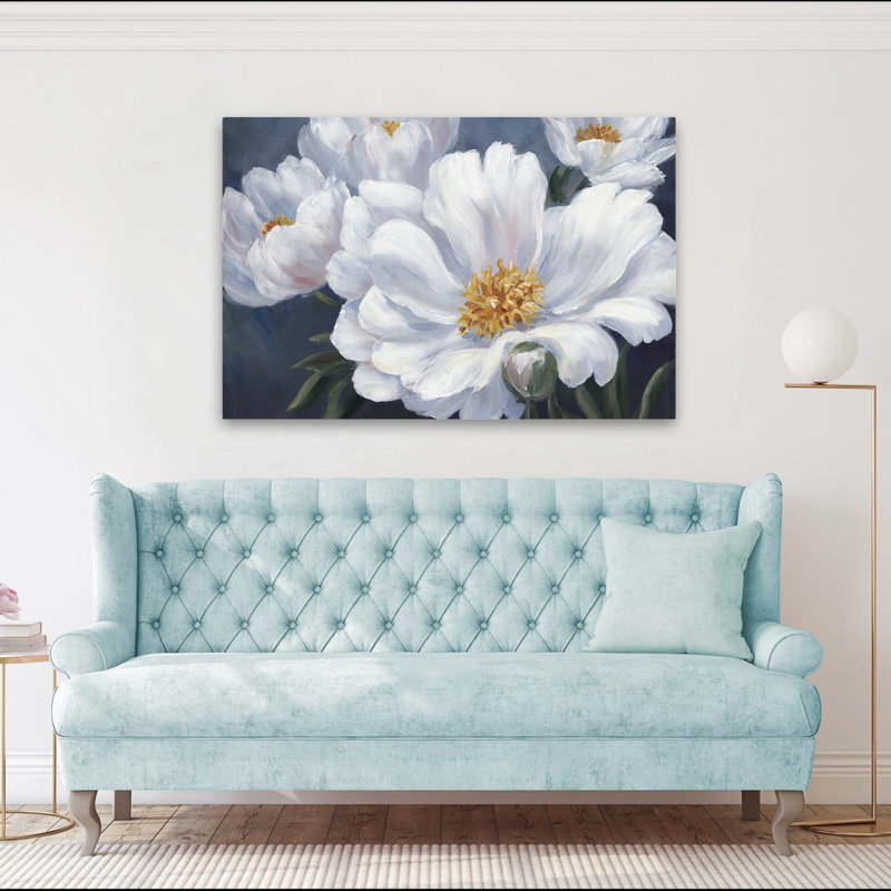Plantes, fleurs, pivoines, art mural, H 40 po x l 60 po
