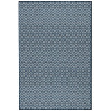 Herringbone Navy Machine Washable Rug