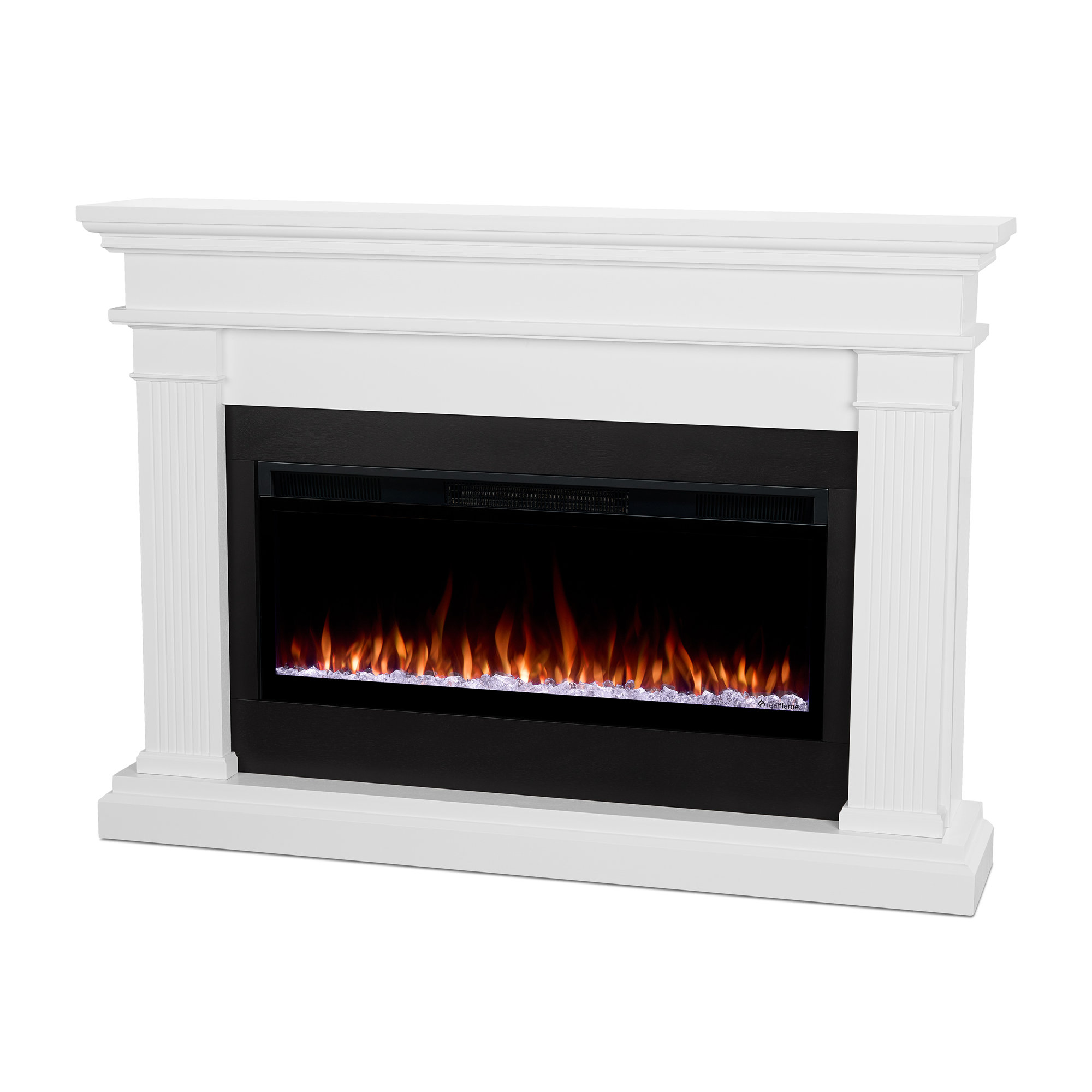 Beau 59" Landscape Electric Fireplace by Real Flame, Smart, White