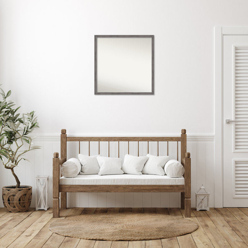 Miroir mural Merima, Étain, 27,75 po x 27,75 po, Carré