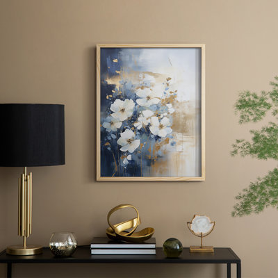 Reproduction encadrée FLORAL Series CECIX - bois massif