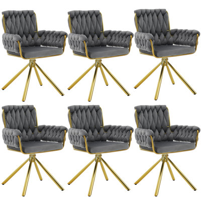 Helmville Tufted Velvet Metal Armchair (1Pcs)