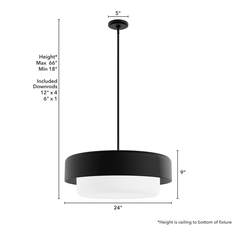 4 - Light Drum Drum Pendant, Natural Iron