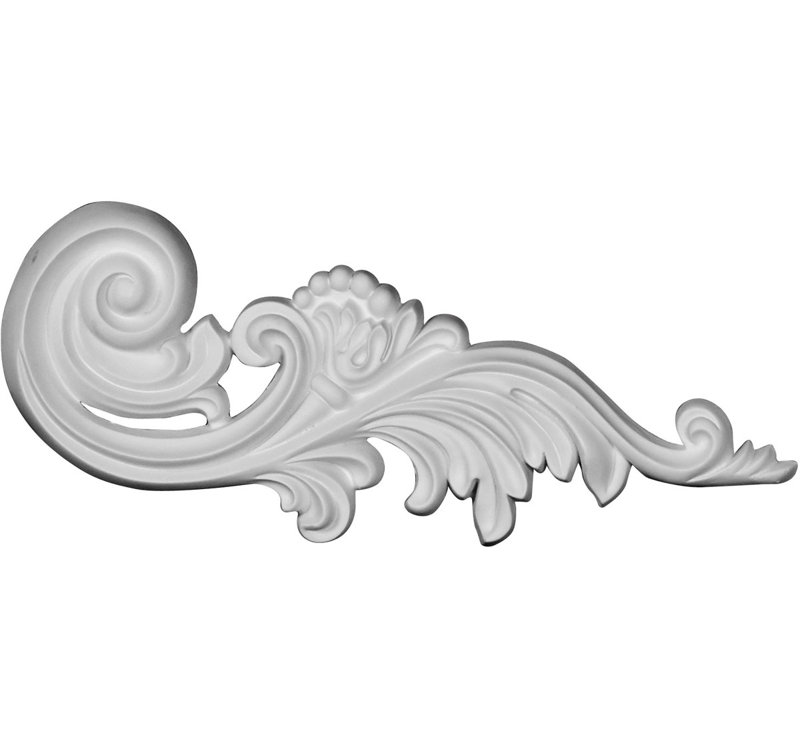 Primed White Polyurethane Architectural Scroll Onlay