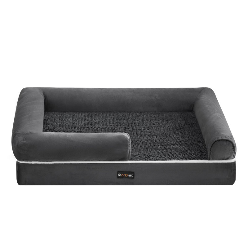 Polyester Pet Bed, Dark Grey, 20cm H x 91cm W x 71cm D