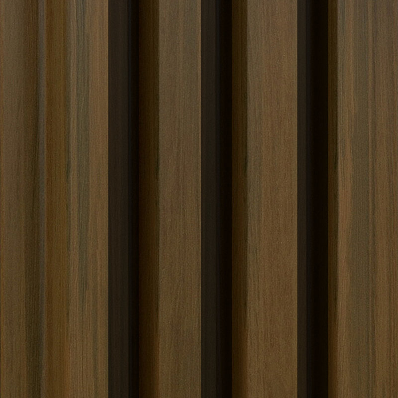 Revêtement à lattes 90, 90,6 po x 6,4 po, lambris composite (ensemble de 5), Brun