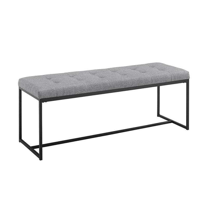 Wansley Linen Upholstered Bench, Grey