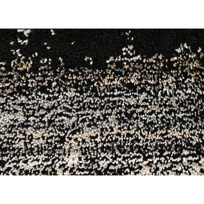Jasper Area Rug, Non Slip, Abstract Rug, Foldable, Stain Resistant Rugs for Living Room, Bedroom, Modern, Black/Earth Tone