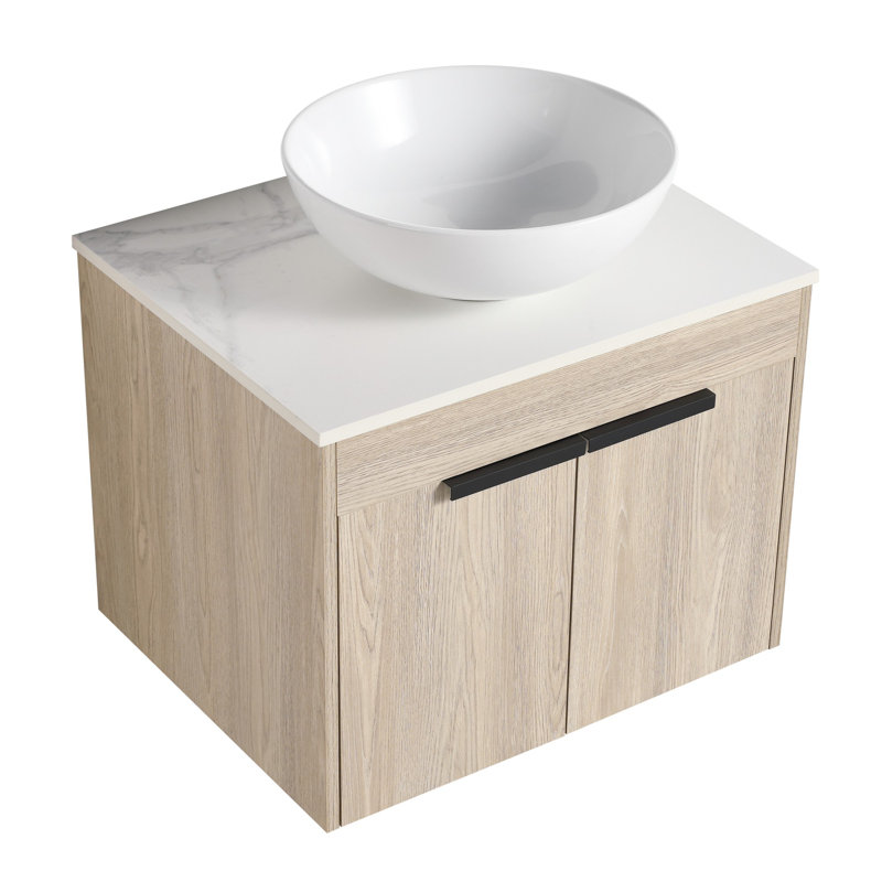 Meuble-lavabo mural 24 po avec lavabo en céramique