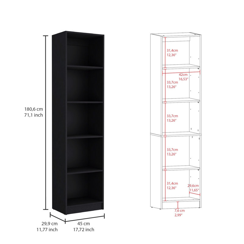 3 bibliothèques de salon en noir - Options de rangement spacieuses Compactes et élégantes pour la maison Bibliothèque moderne au design épuré