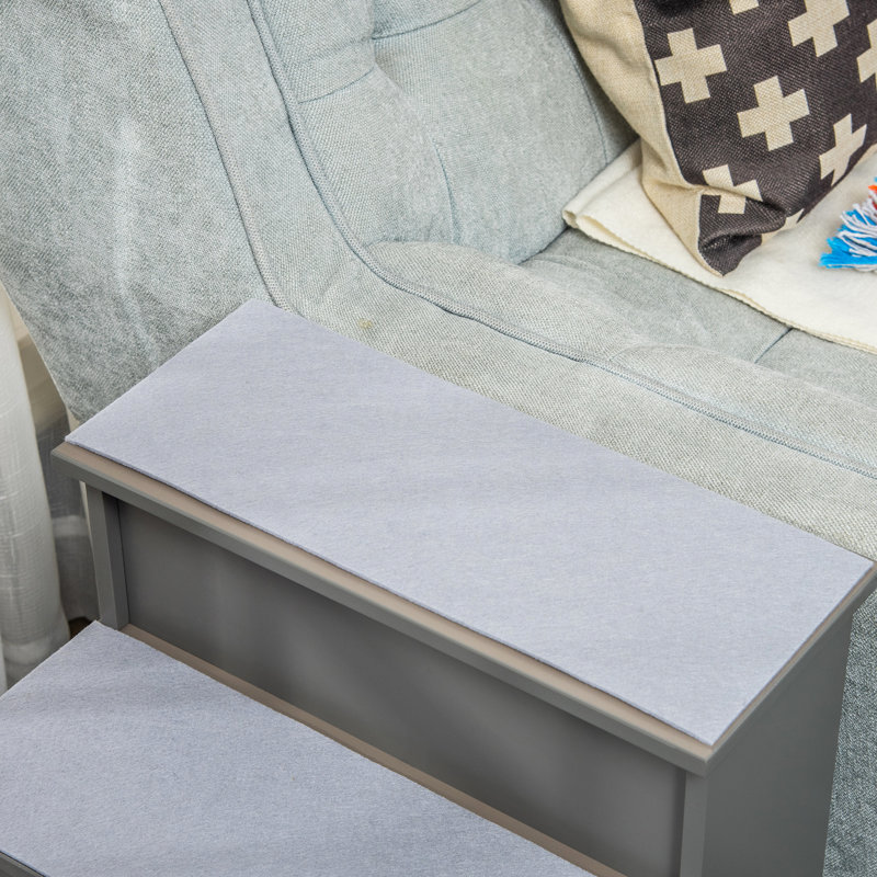 Pet Step , Grey - For Small Dogs & Cats Up To 22 Lbs, Cushioned Access Elevating Ramp, Supports Pets Lbs Securely