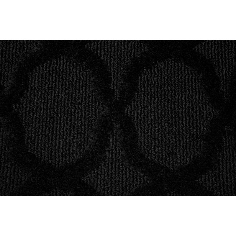 Ensemble de tapis touffetés à motif géométrique noir et blanc touffeté