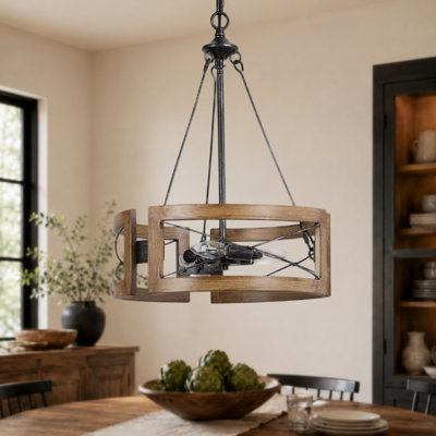 Aziz 3 - Light Candle Style Drum Chandelier