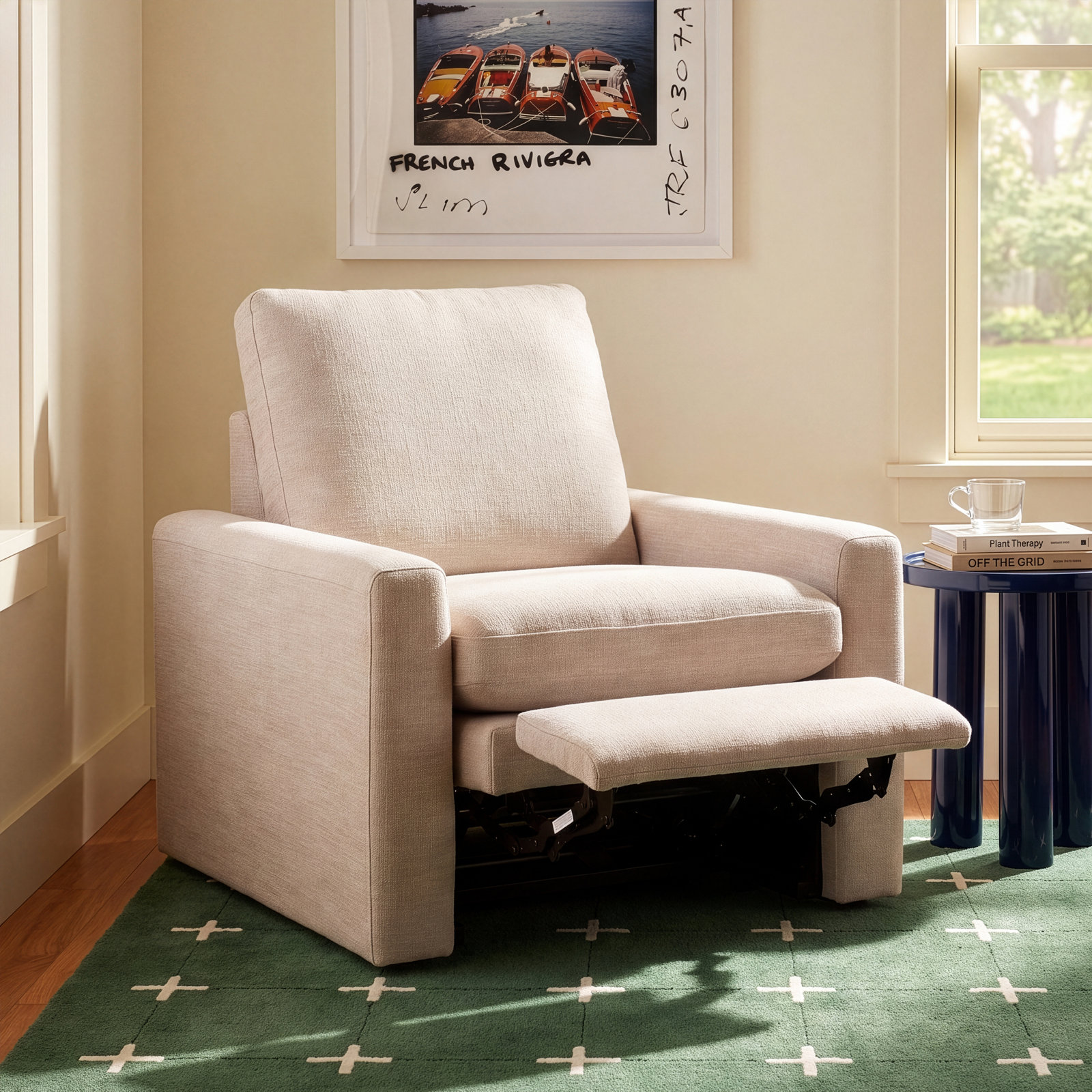 Kenne Recliner, Polyester Blend, Crypton Nomad Snow