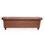 Canapé Chesterfield 84,65 po en polyuréthane à accoudoirs roulés Chesterfield.