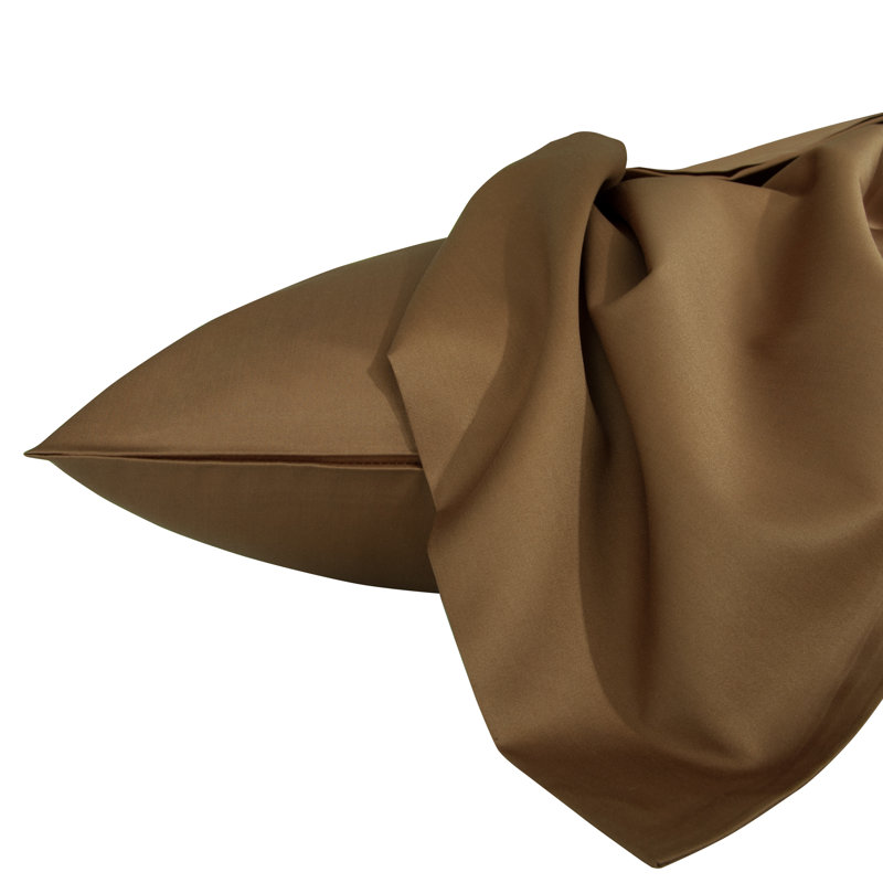 Egyptian-Quality Cotton Bed Pillowcases, 500 Thread Count Cotton Sateen Pillowcases with Envelope Closure - NTBAY, Brown
