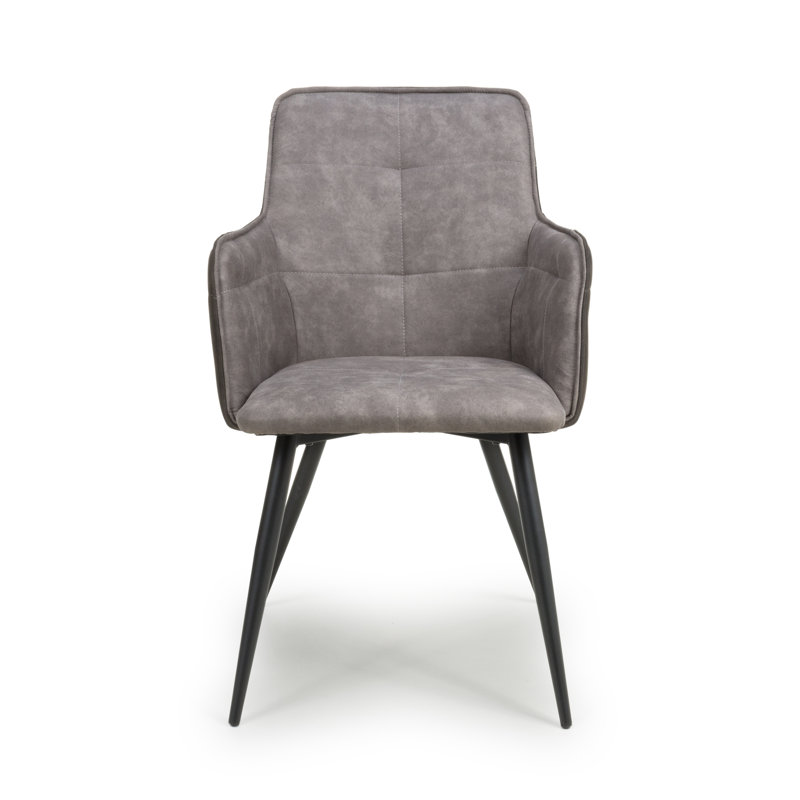 Eara 48cm H Polyester Blend Upholstered Armchair, Light Grey