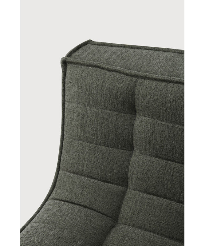 Armless Chair, Moss Cotton Blend