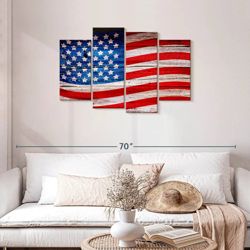 Drapeau américain Borges, H 27 po x l 43 po