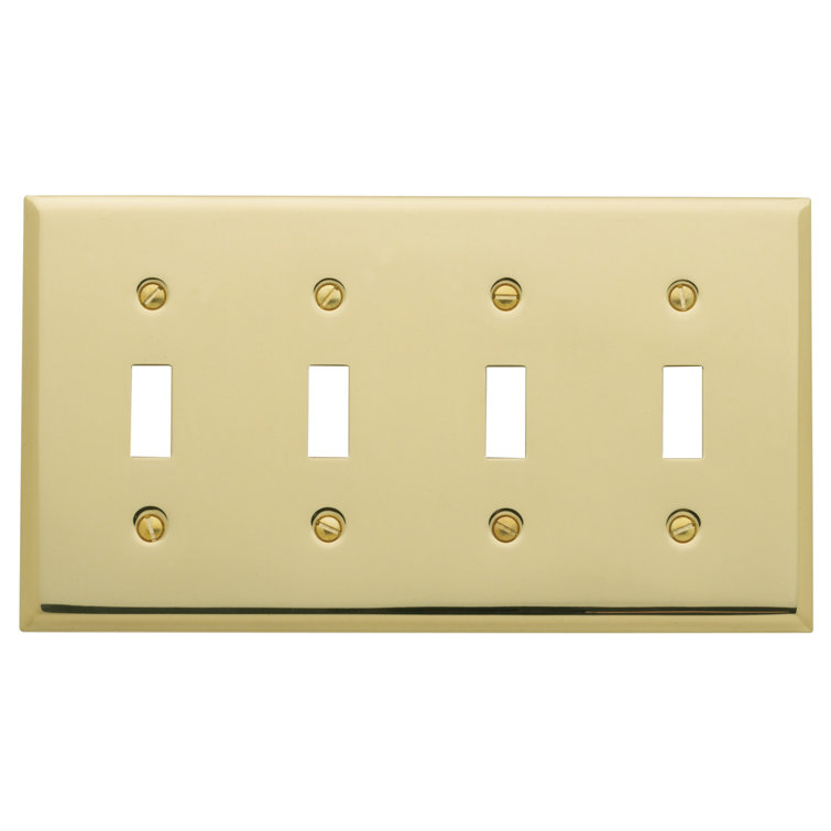 4-Gang Toggle Light Switch Wall Plate