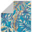Tapis bleu / beige en polyester lavable à la machine Akhilleus-564488097