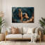 Chiens, art mural en métal bleu Hovawart-590355225