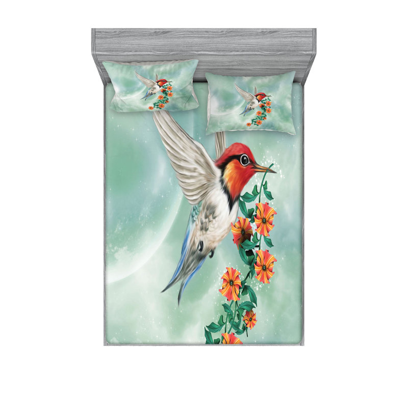 Drap-housse et coussin décoratif Ambesonne, Ensemble de draps pour très grand lit californien