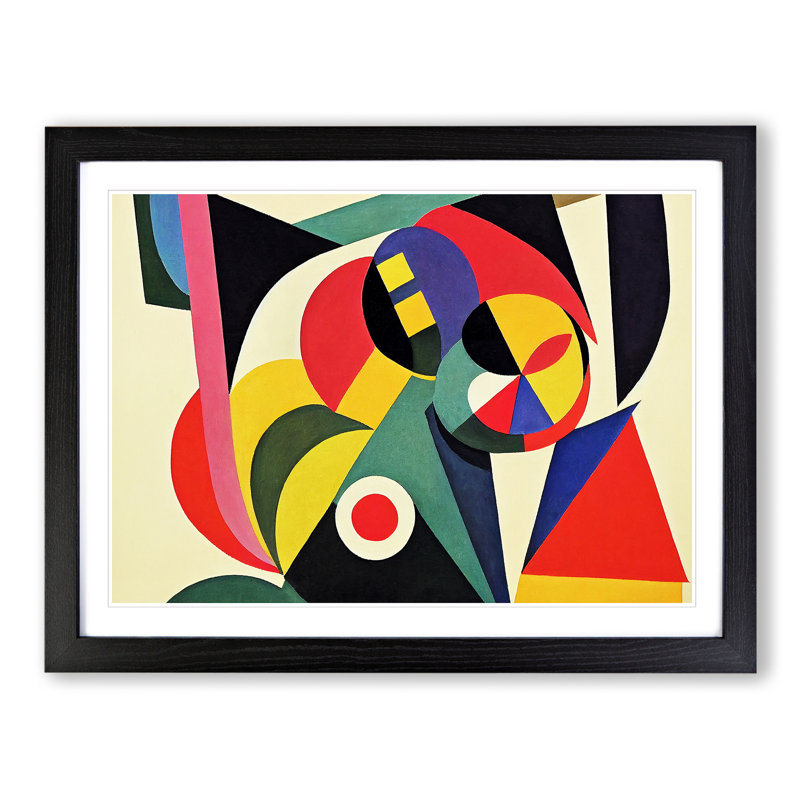 Great Modern Abstract - Single Picture Frame Painting, Black, 46cm H x 64cm W x 2cm D