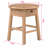 Mid-Century Modern Round Side Table – Natural Wood 1-Drawer Storage Accent Table