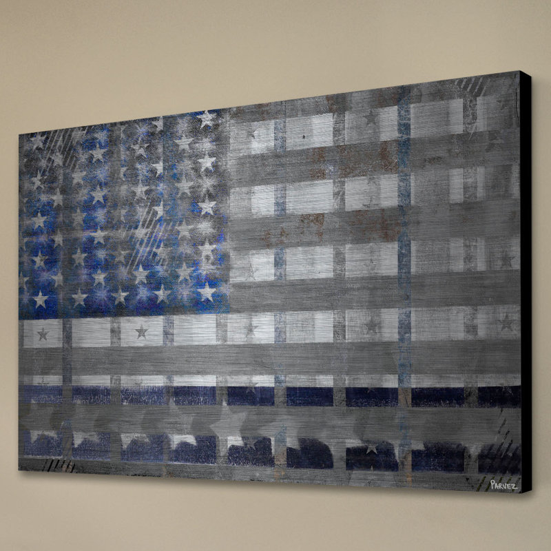 Blue America Brushed Aluminum Kids Artwork 45" x 30"