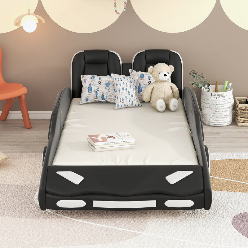 Lit plateforme avec roulettes Race, Noir
