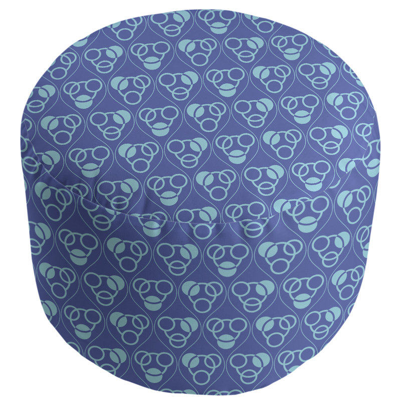 repose-pieds d’ondes à cercles classiques, Bleu / bleu sarcelle