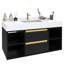 Meuble-lavabo flottant moderne avec comptoir en pierre