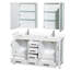 Sheffield 60" Bathroom Vanity Set with Medicine Cabinets-59388432-59388435