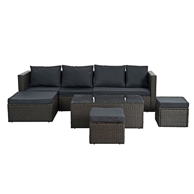 Ensemble de canapé modulaire d'extérieur 7 pièces 7 pièces