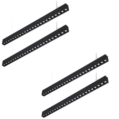 Commercial Grade Linkable 4FT LED Linear Light, Dimmable Office Lighting, 4000K Cool White