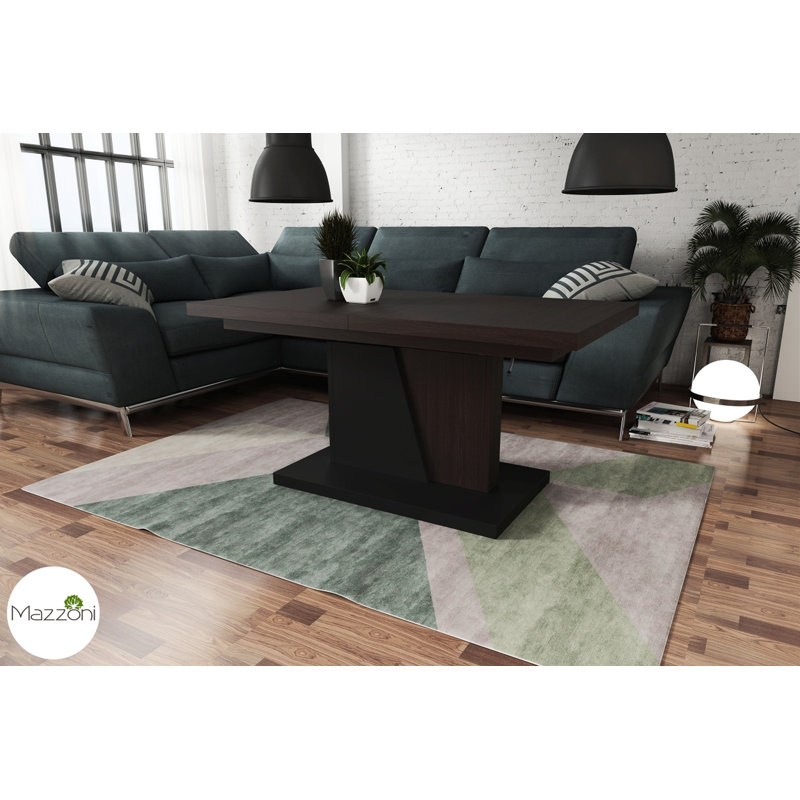 Noires Lift Top Pedestal Coffee Table, Walnut/Black