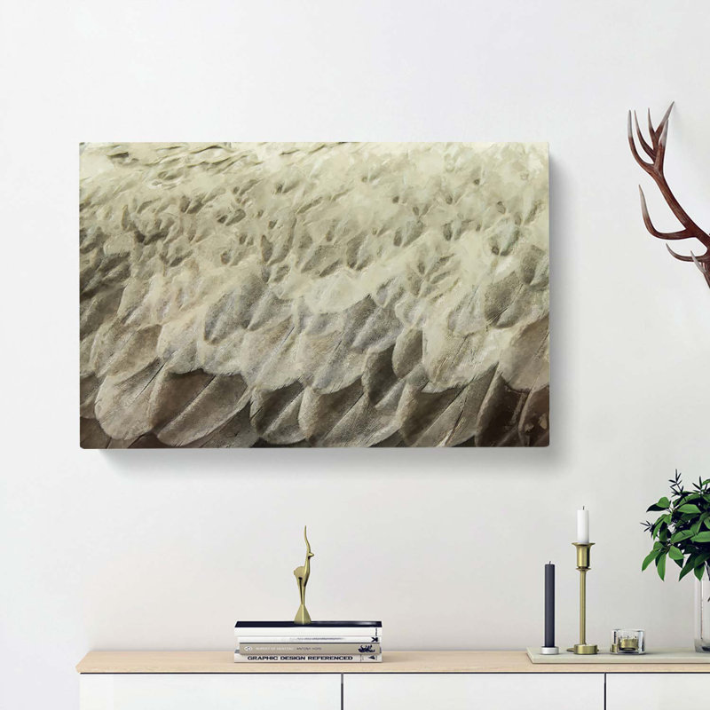 Feathers In Abstract - Wrapped Canvas, 40cm H x 60cm W x 3cm D