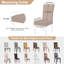 Housse de protection pour chaise de salle à manger extensible, ensemble de 6 housses extensibles en jacquard Parsons-1779672581-1779672578
