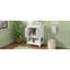 Meuble-lavabo de luxe moderne 24 po avec lavabo en céramique, armoire de salle de bain avec tablette ouverte et rangement fermé