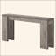 Très longue console de style campagnard, canapé-lit en bois étroit derrière le canapé, table d'appoint rustique gris avec rangement pour le salon, le couloir et le vestibule-399690692