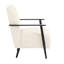 Comfortable 25.68" Lounge Chair In Beige With Upholstery And Strong Metal Legs For Office Modern Style Solid Base Area