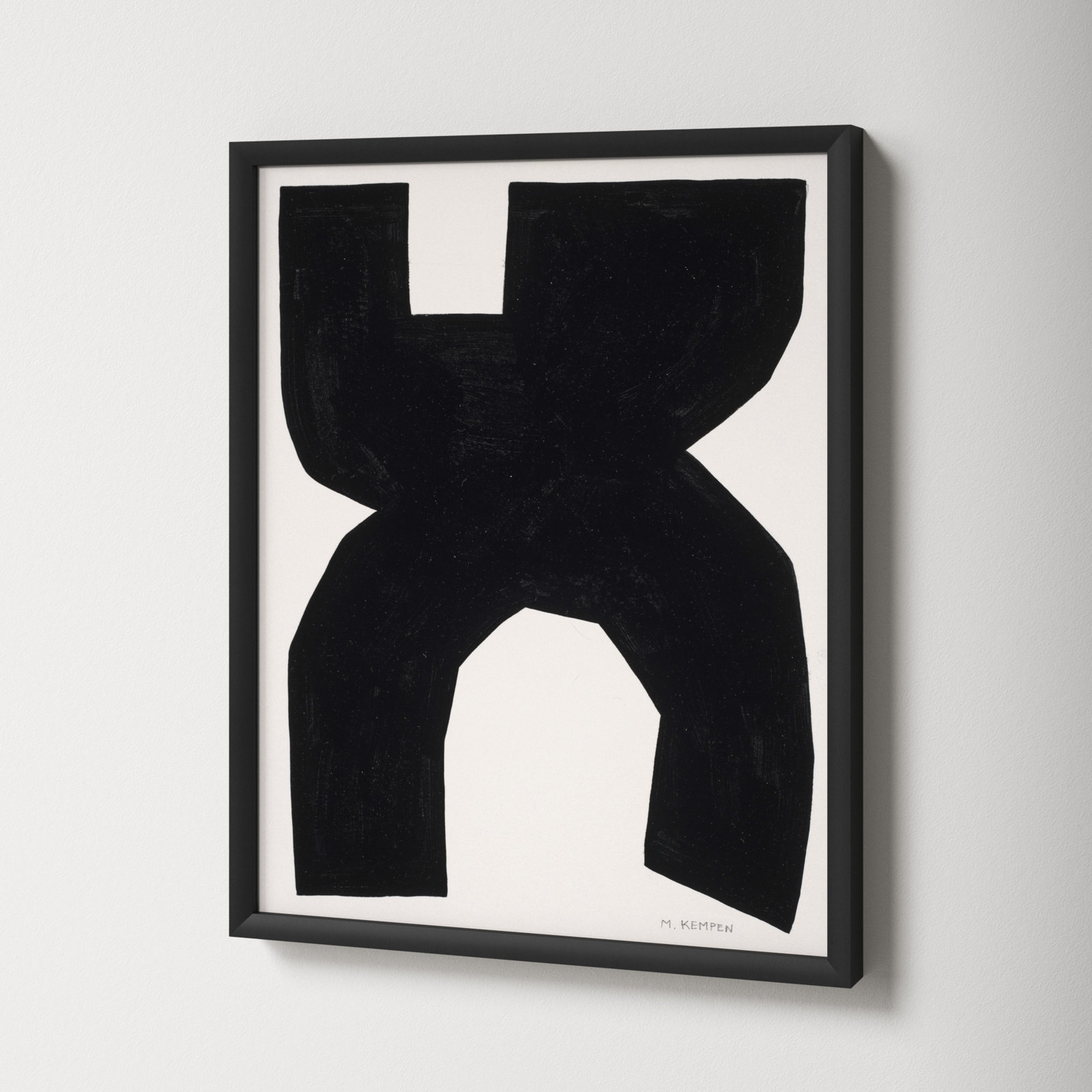 Module On White 1 by Michael Kempen, 25" H x 20" W x 1.25" D, Black