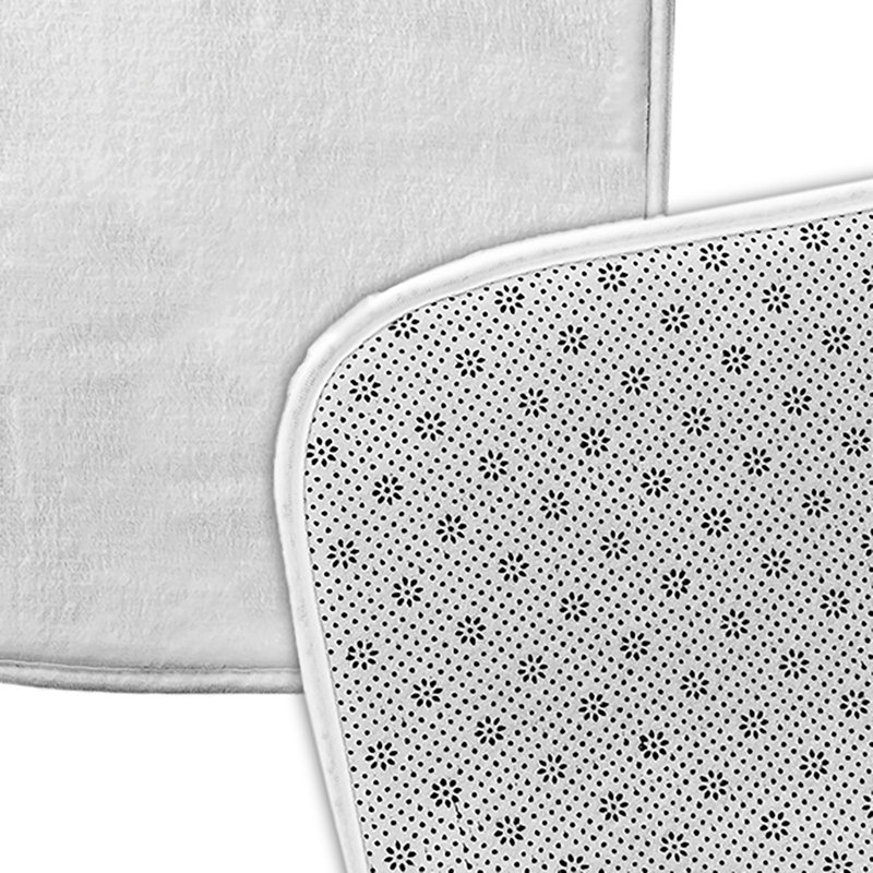 Tapis de bain Brahma, L 21 po x L 34 po, Sarcelle / Noir