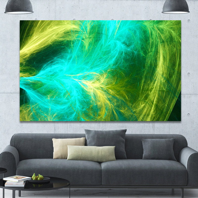 Vert mystique psychédélique - impression sur toile tendue, H 20 po x l 20 po x P 1 po