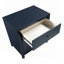 Table de chevet 3 tiroirs Nevarre - Bleu minuit-1907234109