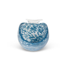 Glass Decorative Bowl, 3.5" H x 9.75" W x 4.25" D