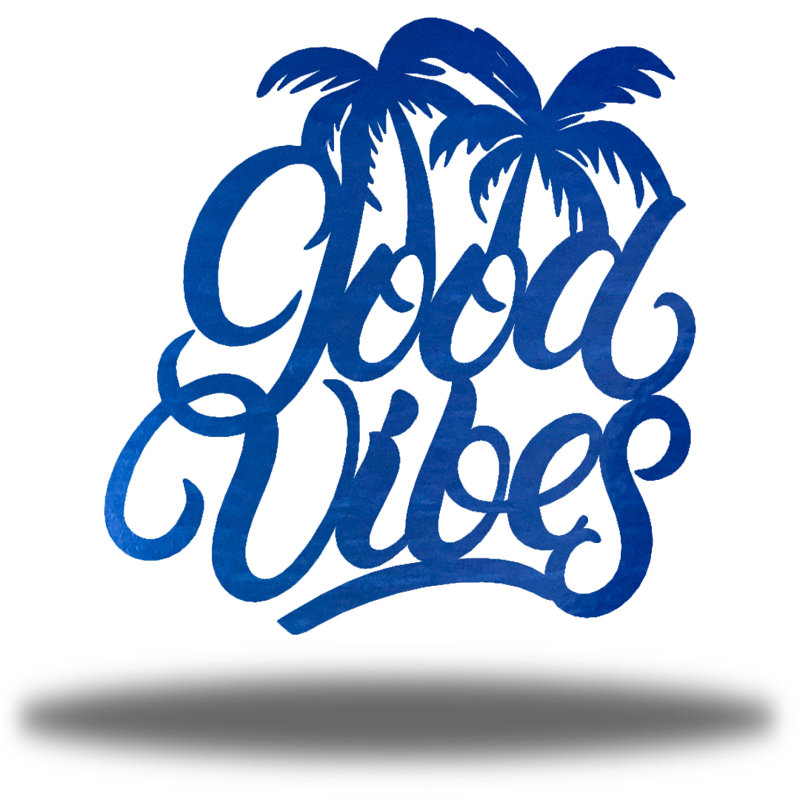 Décoration murale Aubert Good Vibes, Bleu, H 30 po x l 30 po x P 0,0125 po