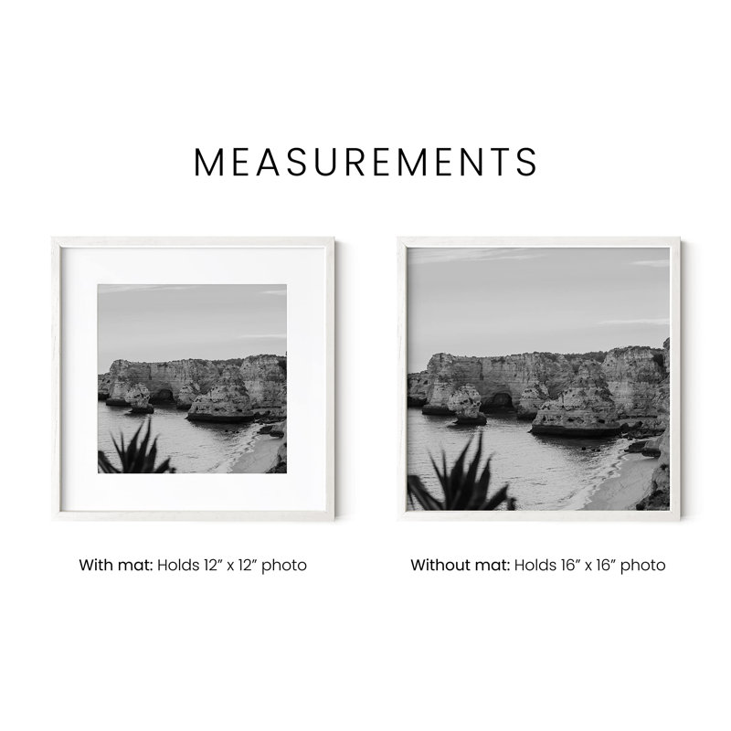 Cadre photo - ensemble de 9, Blanc, 16 po x 16 po, 12 po x 12 po