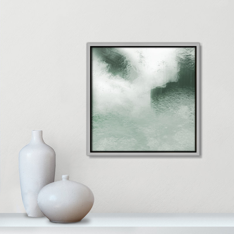«Quietude Smudges II» par Marcus Prime, Argent argent, H 13,5 po x l 13,5 po